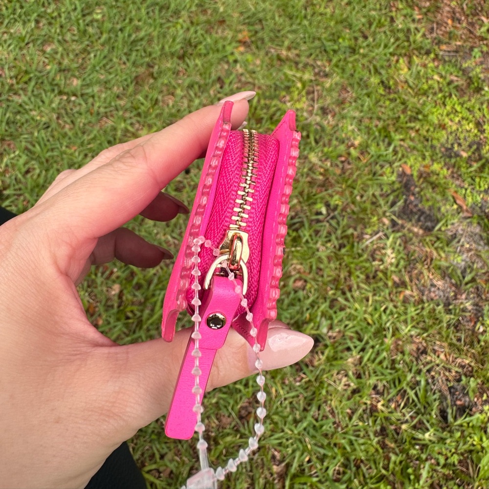 Rare- Kate Spade Bright Pink admit one Ticket-Shaped Pouch/Coin purse - Picture 5 of 8